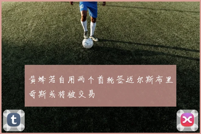 黄蜂若自用两个首轮签迈尔斯布里奇斯或将被交易